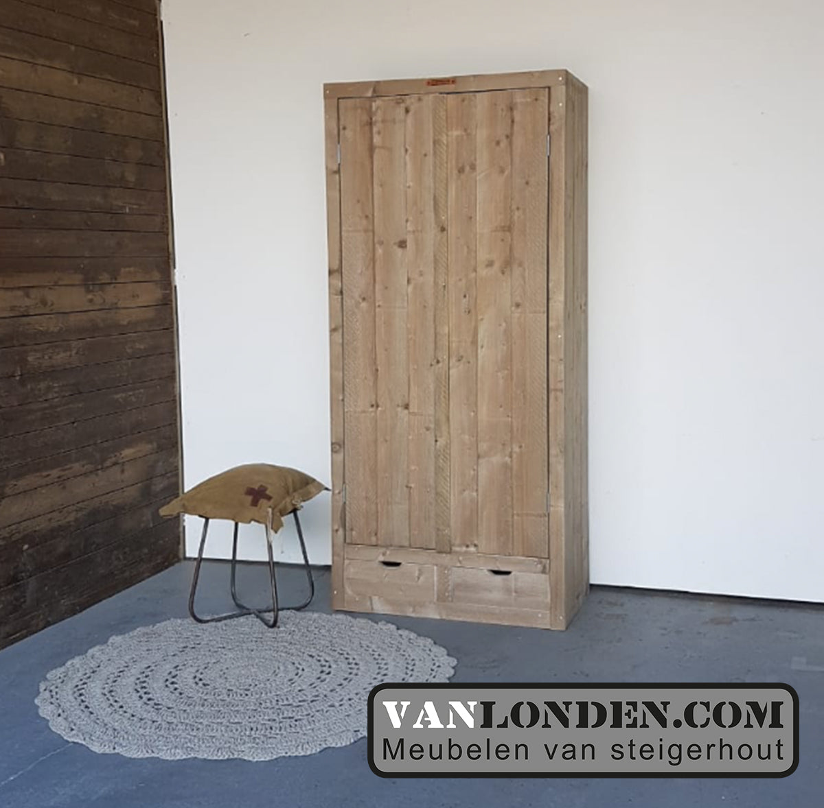 Steigerhouten kast met lades Alice