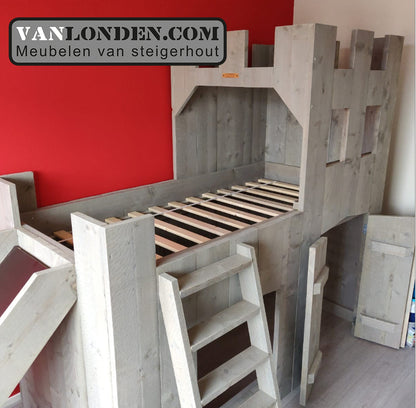 Steigerhouten kasteelbed Daniel