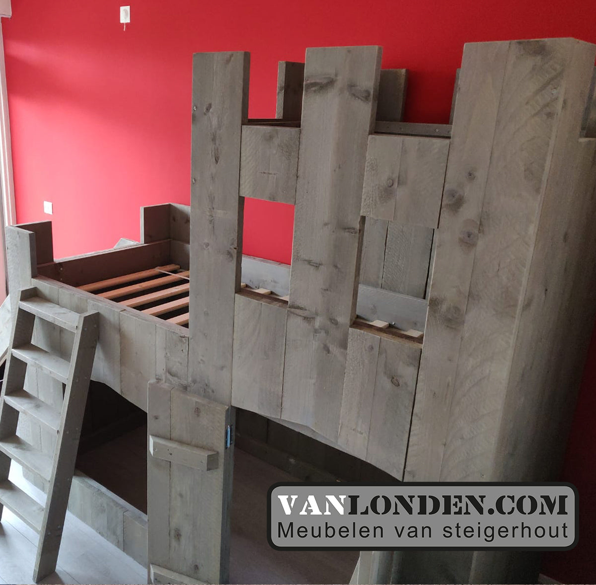 Steigerhouten kasteelbed Daniel