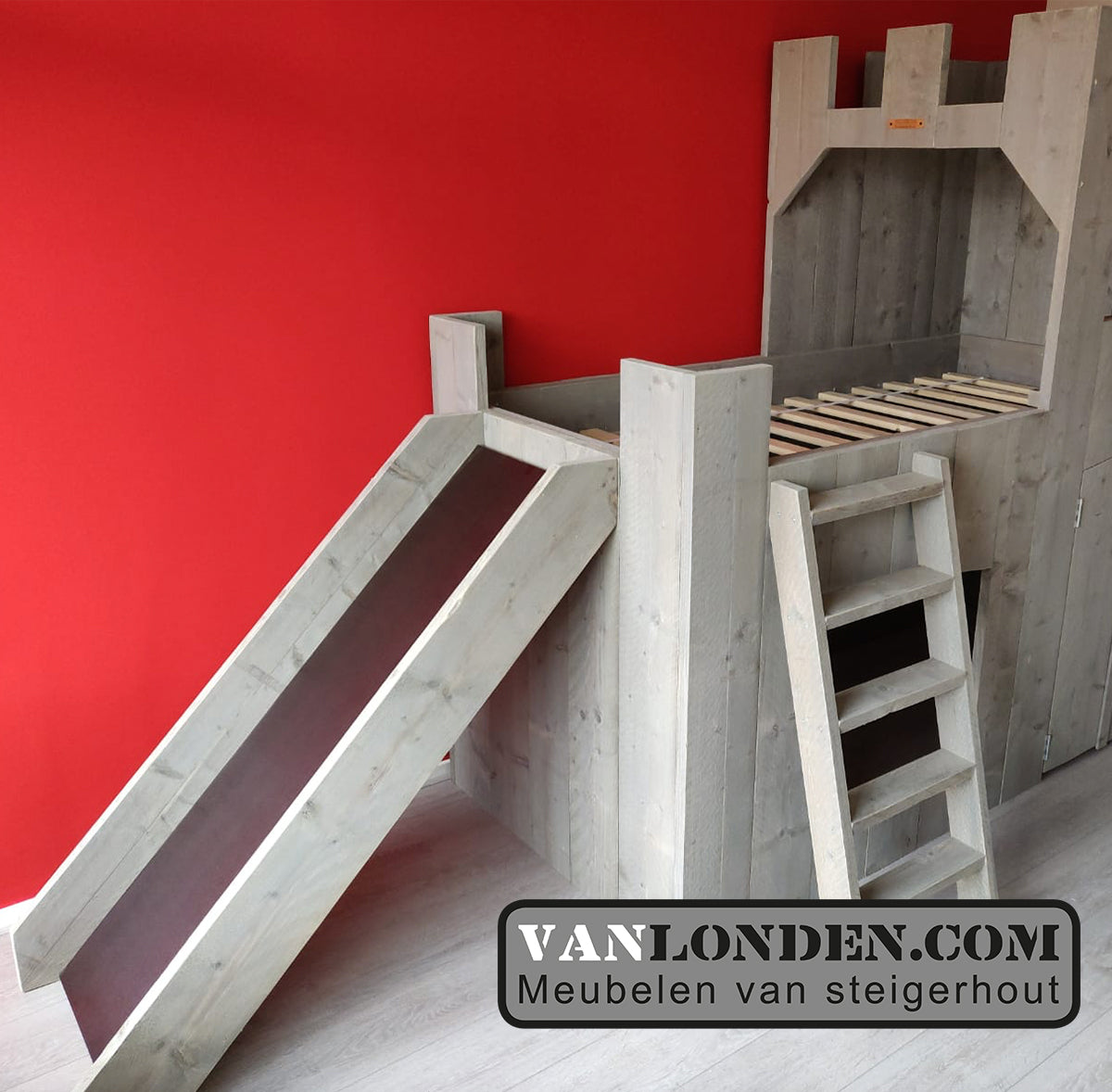Steigerhouten kasteelbed Daniel
