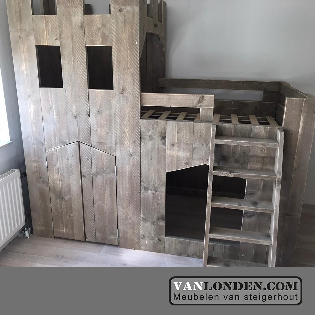 Steigerhouten kasteelbed Daniel
