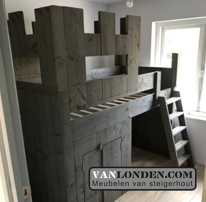 Steigerhouten kasteelbed Matthias