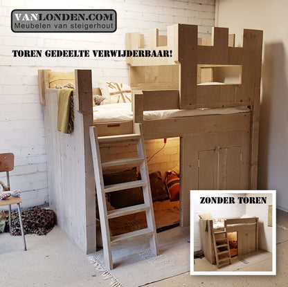 Steigerhouten kasteelbed Matthias