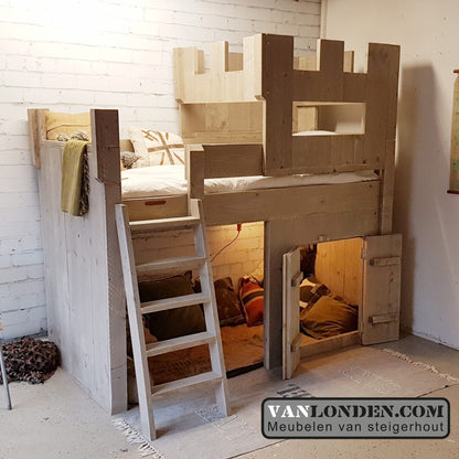 Steigerhouten kasteelbed Matthias