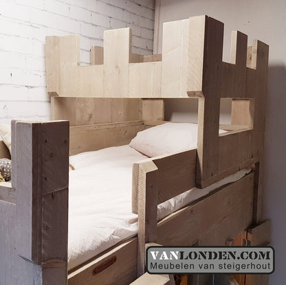 Steigerhouten kasteelbed Matthias