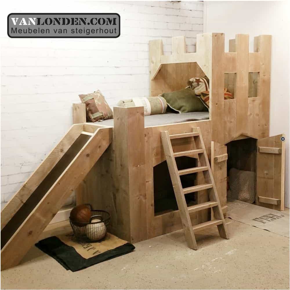 Steigerhouten kasteelbed Daniel