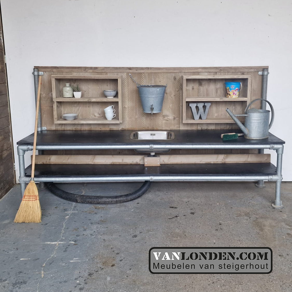 Steigerhouten kinder buitenkeuken Dex