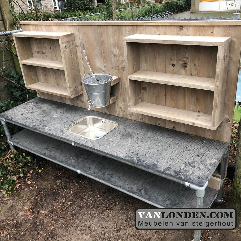 Steigerhouten kinder buitenkeuken Dex