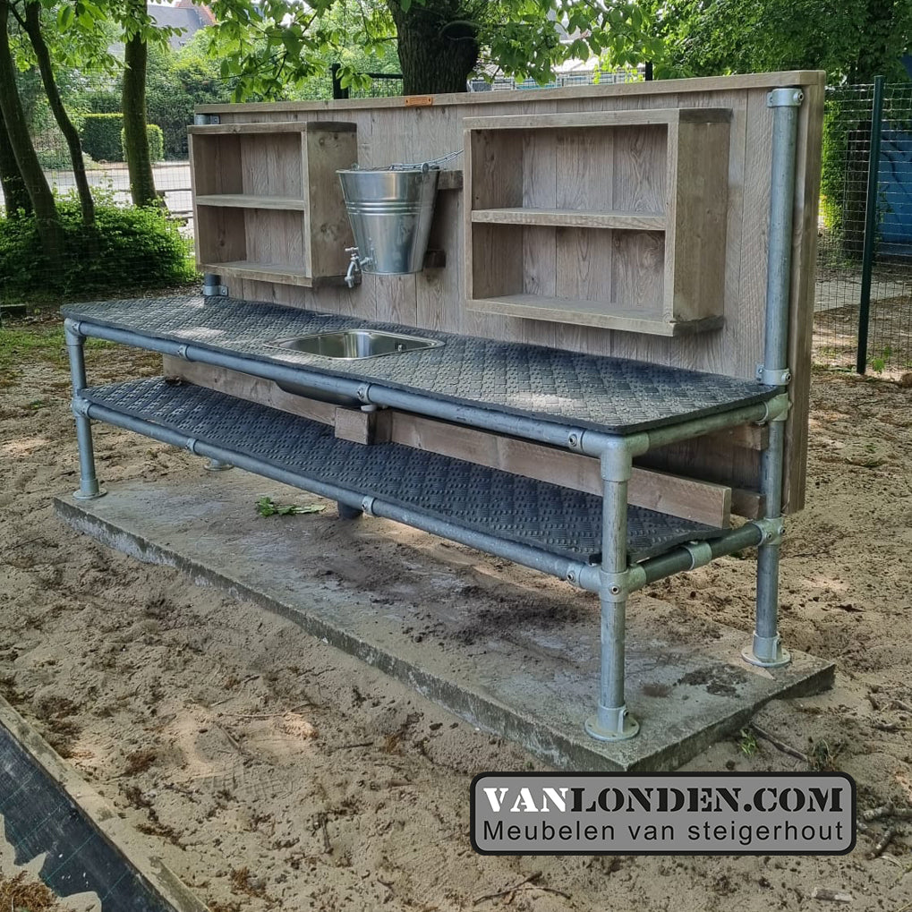 Steigerhouten kinder buitenkeuken Dex