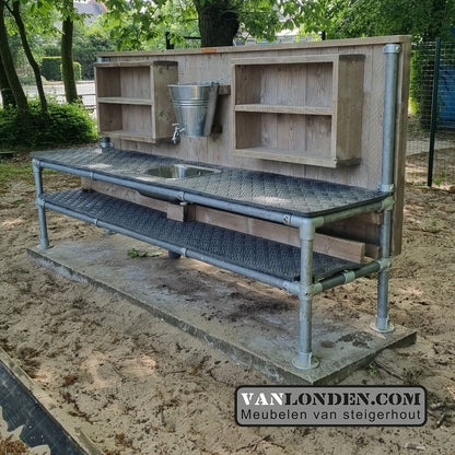 Steigerhouten kinder buitenkeuken Dex