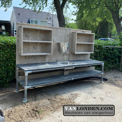 Steigerhouten kinder buitenkeuken Dex