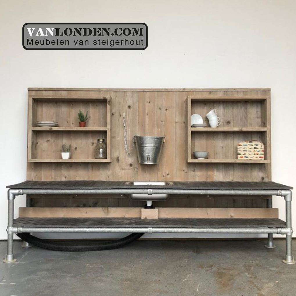 Steigerhouten kinder buitenkeuken Dex