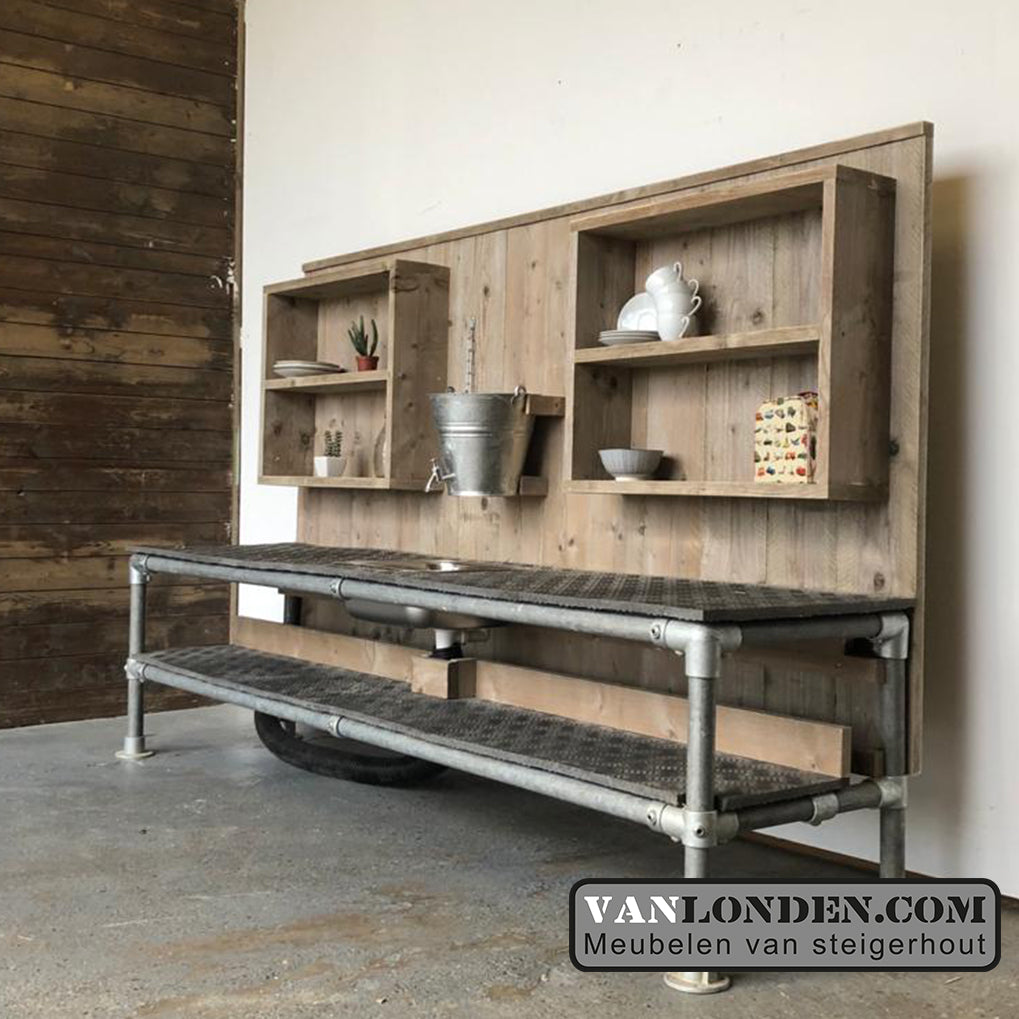 Steigerhouten kinder buitenkeuken Dex