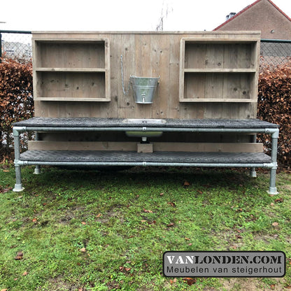 Steigerhouten kinder buitenkeuken Dex