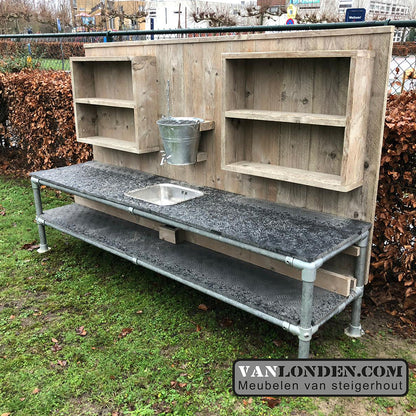 Steigerhouten kinder buitenkeuken Dex