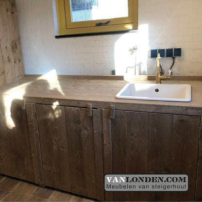 Steigerhouten kitchenette Nele