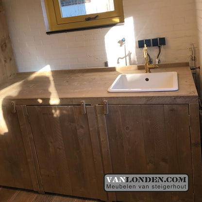 Steigerhouten kitchenette Nele