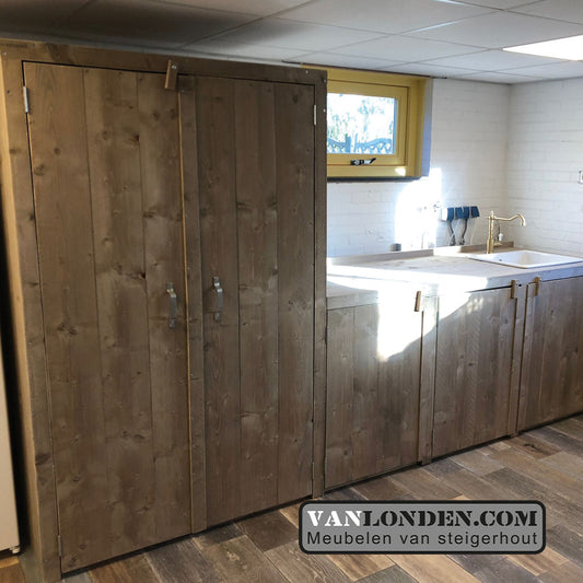 Steigerhouten kitchenette Nele