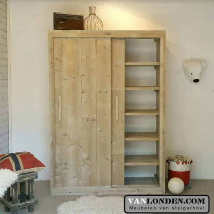 Steigerhouten kledingkast Allard
