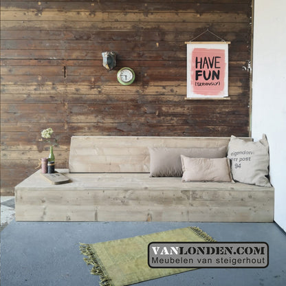 Steigerhouten loungebank Dino
