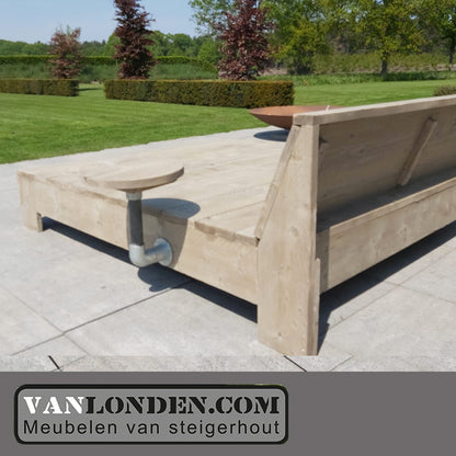 Steigerhouten loungebed Jessie