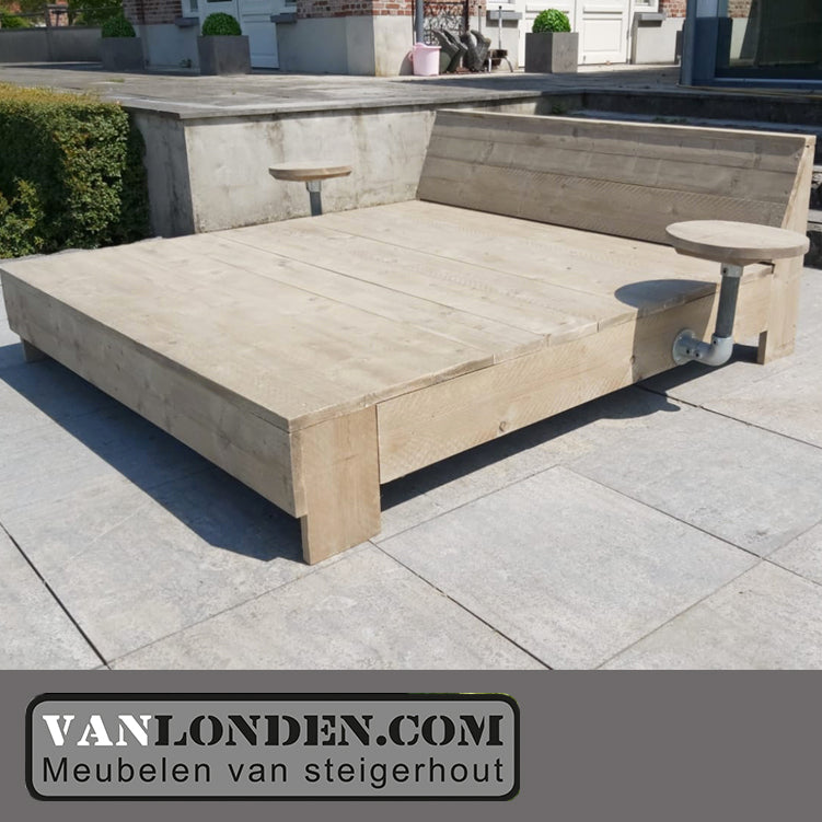 Steigerhouten loungebed Jessie