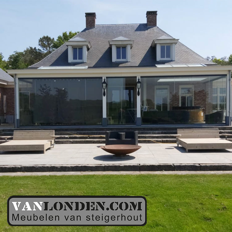 Steigerhouten loungebed Jessie