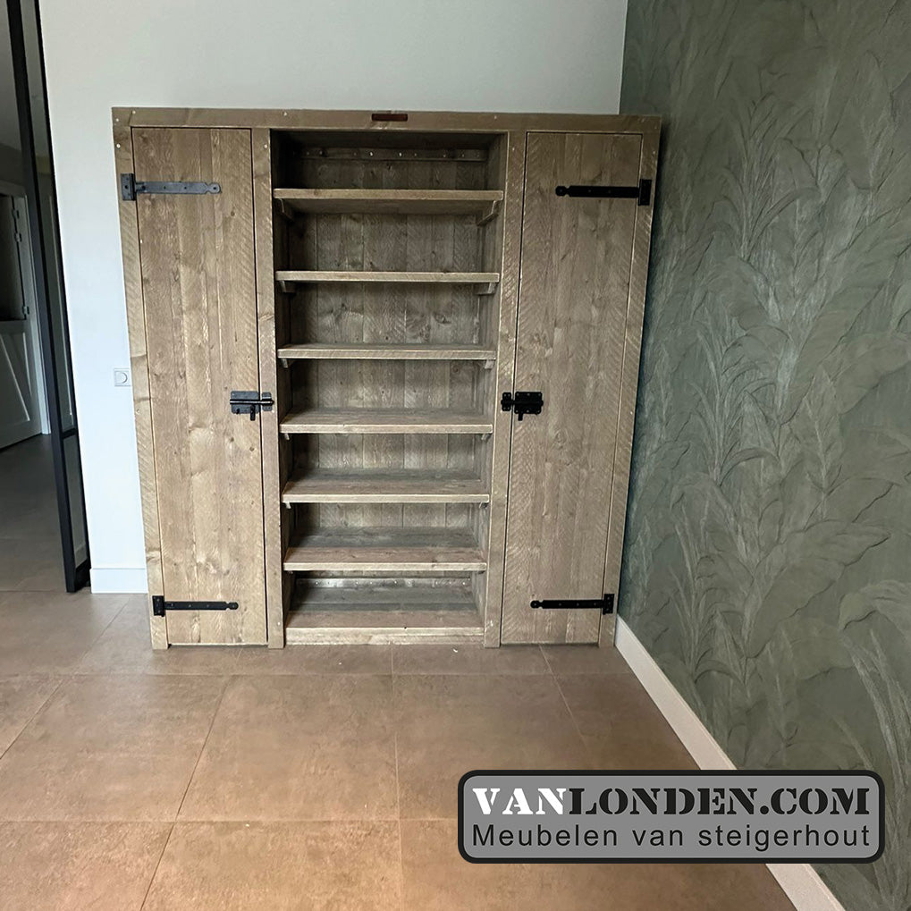 Steigerhouten opbergkast Ilena