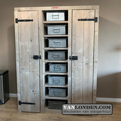 Steigerhouten opbergkast Ilonka