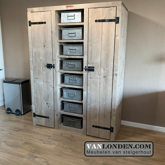 Steigerhouten opbergkast Ilonka