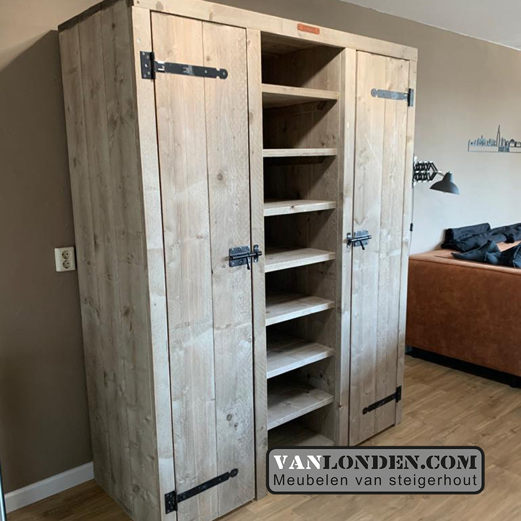 Steigerhouten opbergkast Ilonka