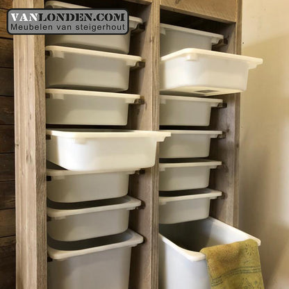 Steigerhouten opbergkast Levi