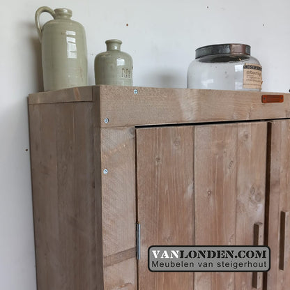 Steigerhouten opbergkast Lila