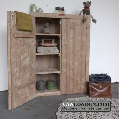 Steigerhouten opbergkast Lila