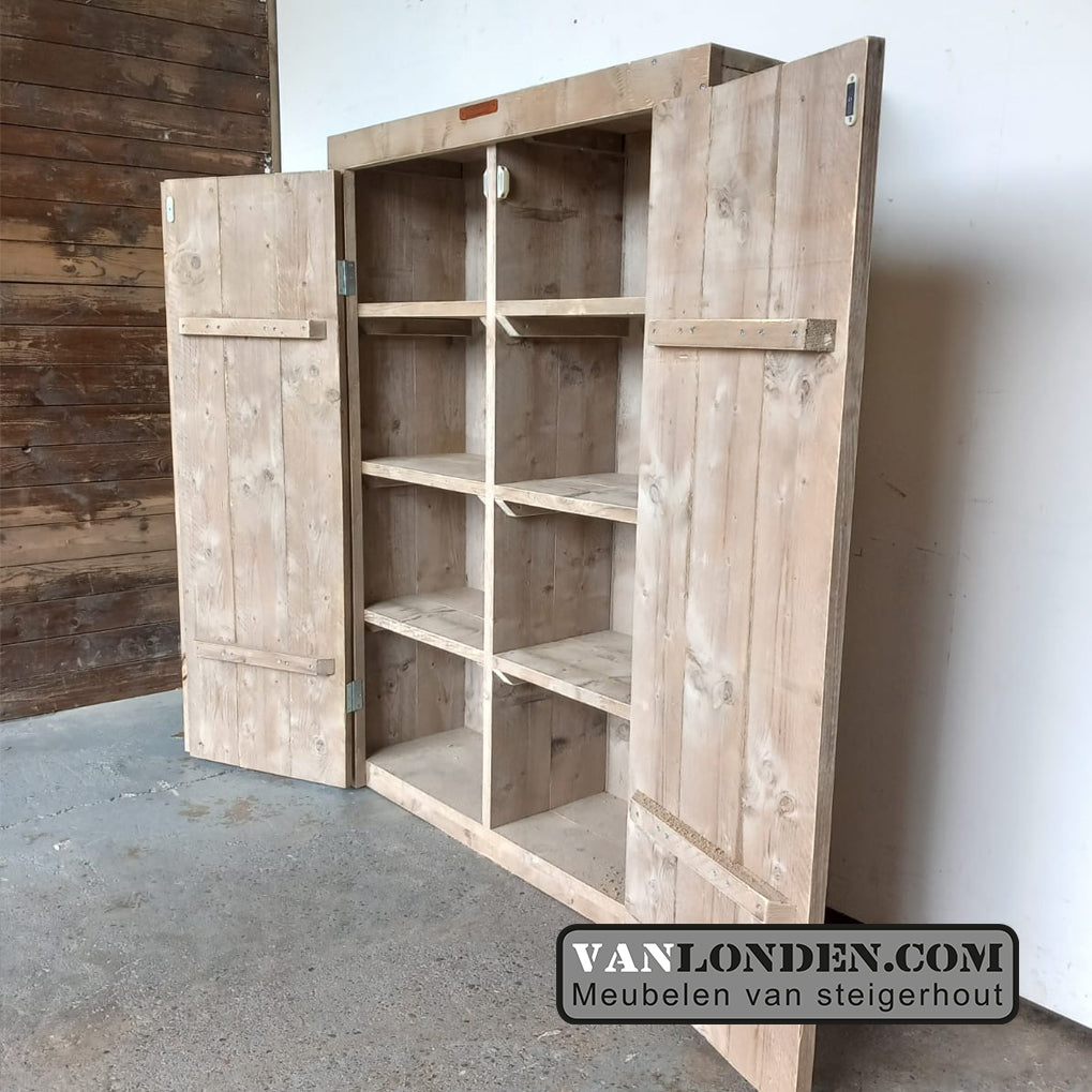 Steigerhouten opbergkast Lila