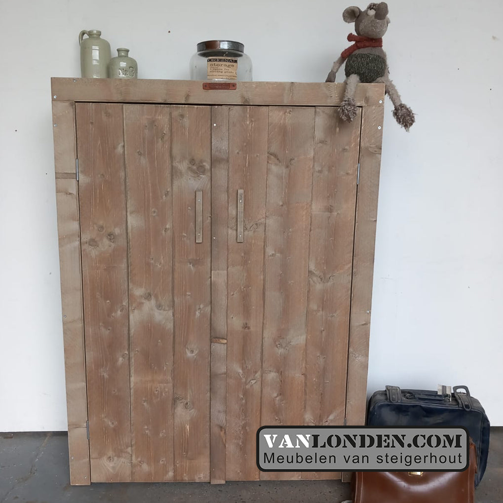 Steigerhouten opbergkast Lila