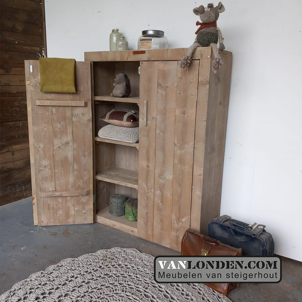 Steigerhouten opbergkast Lila