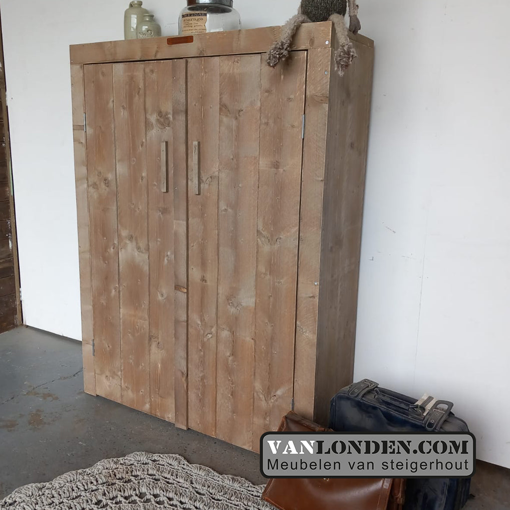 Steigerhouten opbergkast Lila