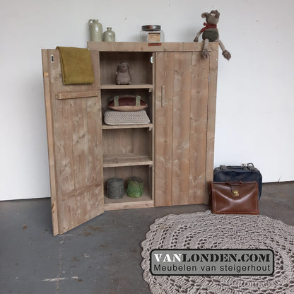 Steigerhouten opbergkast Lila