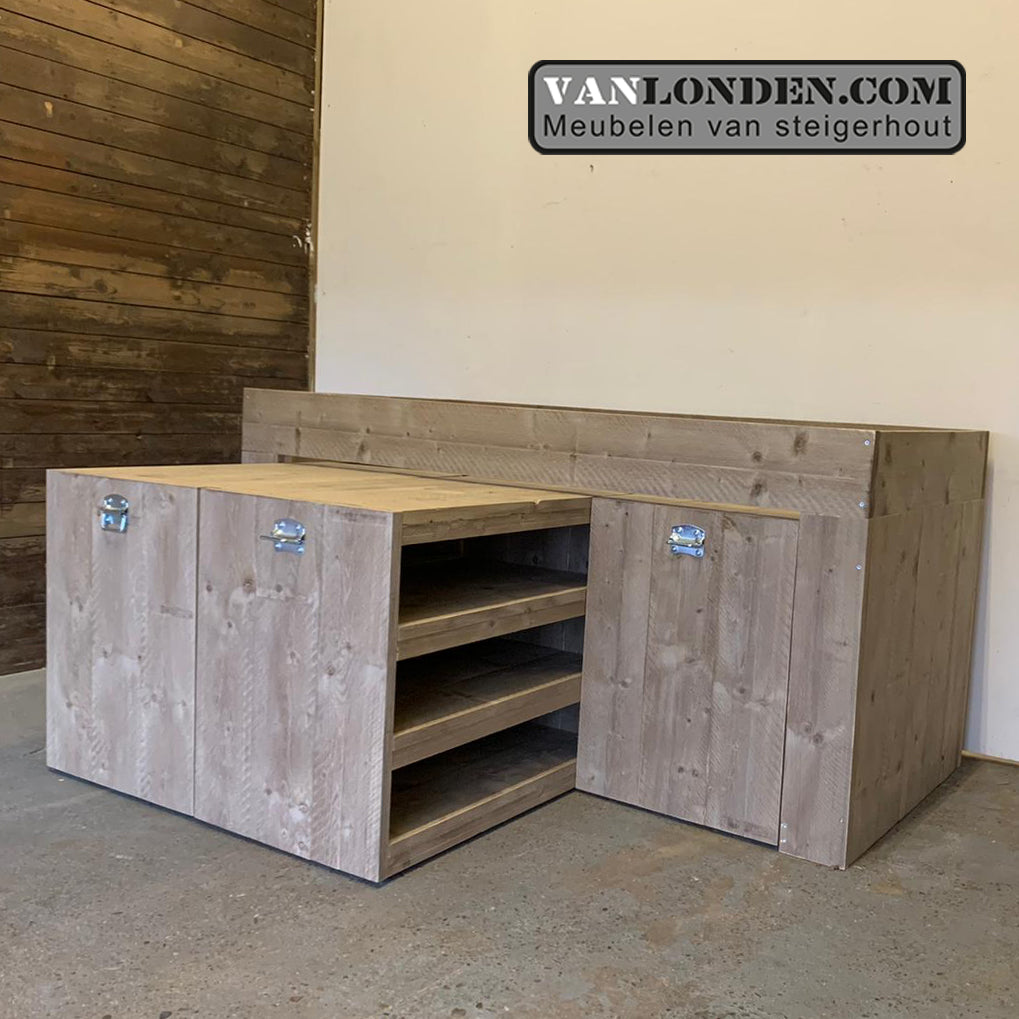 Steigerhouten halfhoogslaper dressoir Kerry