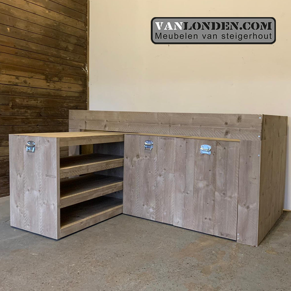 Steigerhouten halfhoogslaper dressoir Kerry