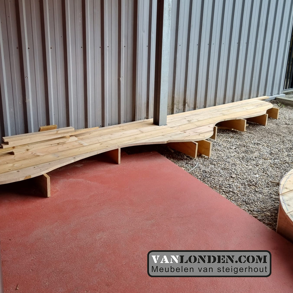 Steigerhouten terras vlonder/bank Wies