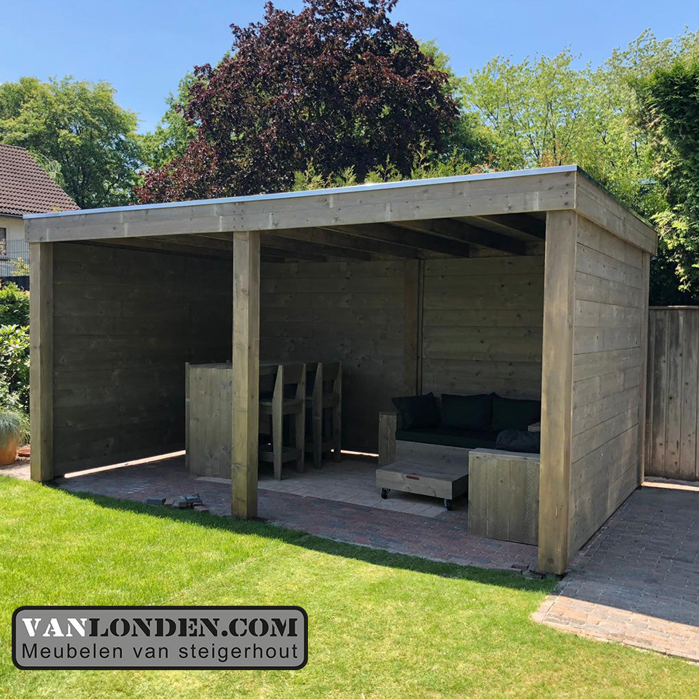 Steigerhout overkapping Sieb