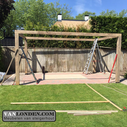 Steigerhout overkapping Sieb