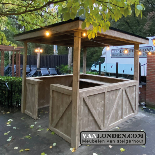 Steigerhouten overkapping/ bar Mathew