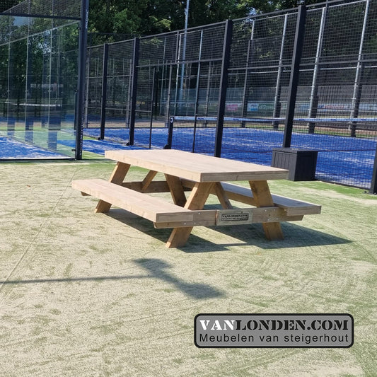 Steigerhouten picknicktafel Padel banen
