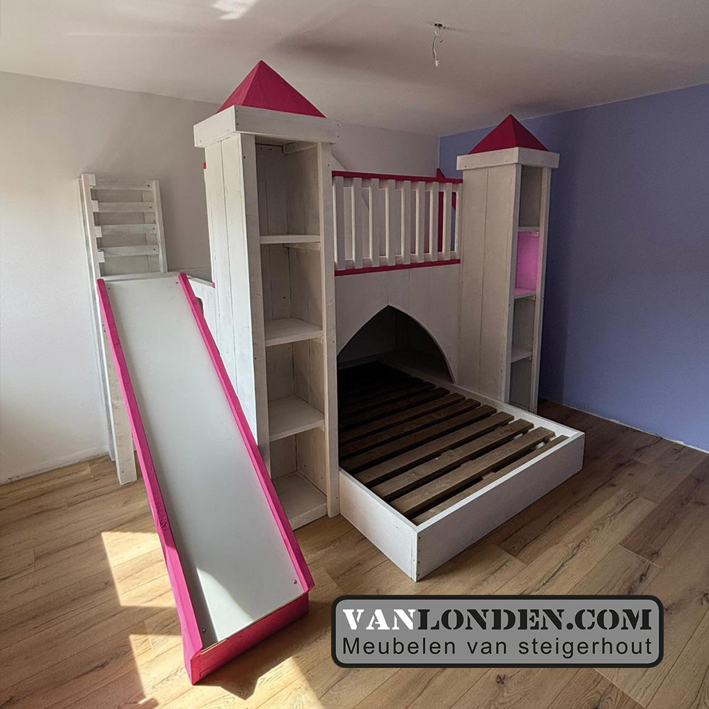 Steigerhouten prinsessen-kasteel bed Demi