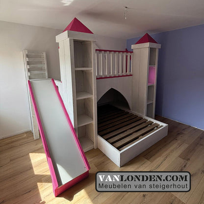 Steigerhouten prinsessen-kasteel bed Demi