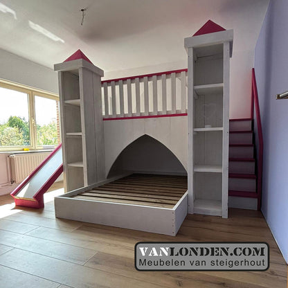 Steigerhouten prinsessen-kasteel bed Demi
