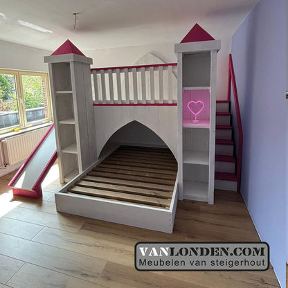 Steigerhouten prinsessen-kasteel bed Demi